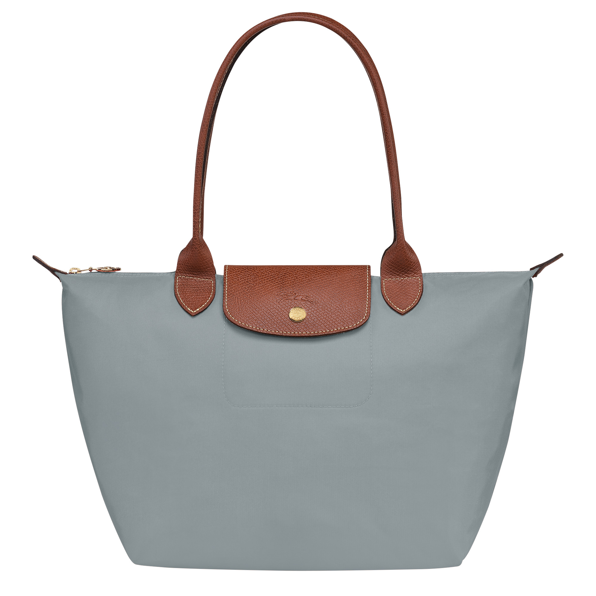 Le Pliage Original M Tote bag Steel - Recycled canvas - 1