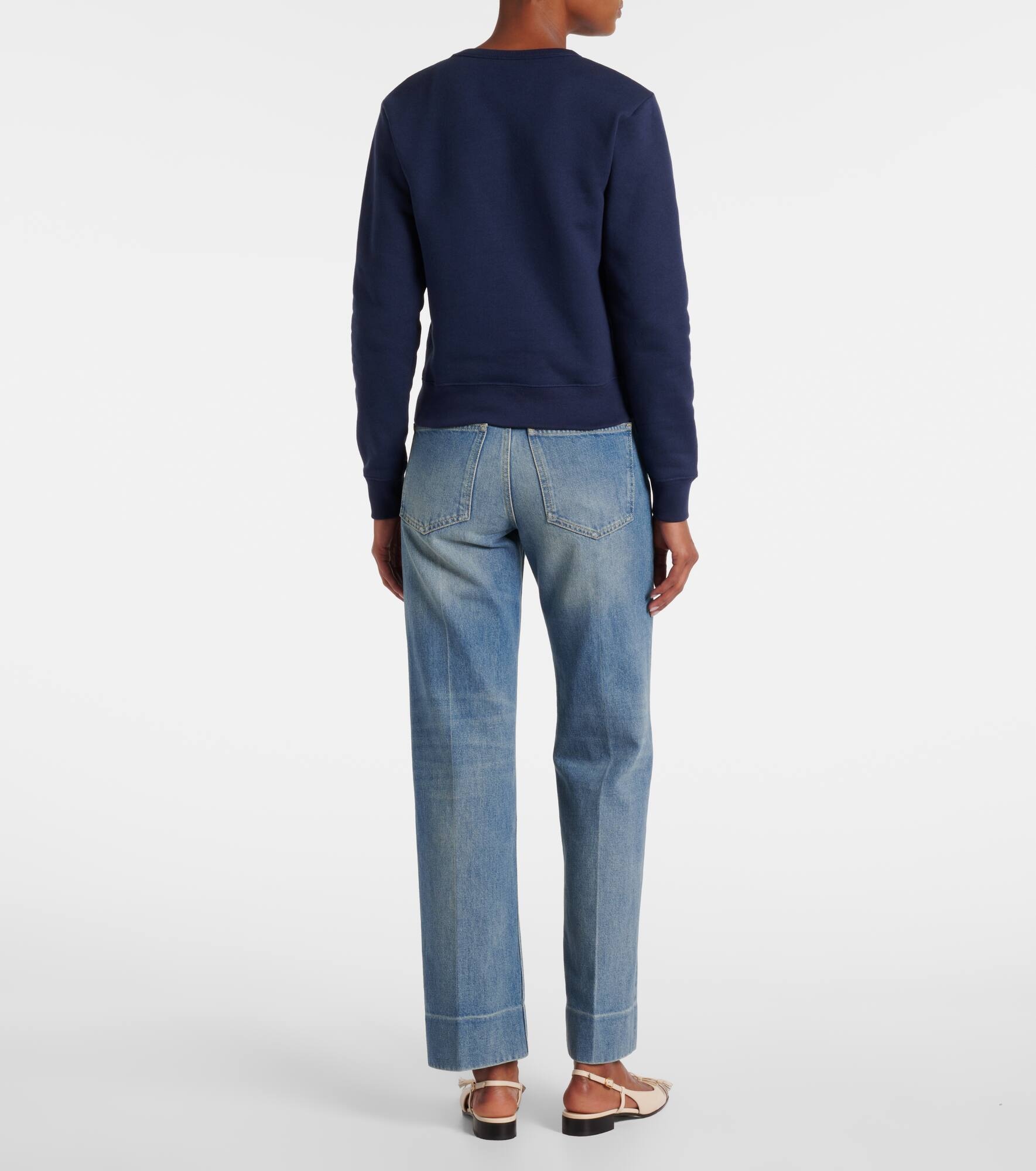 Embroidered cotton jersey sweatshirt - 3