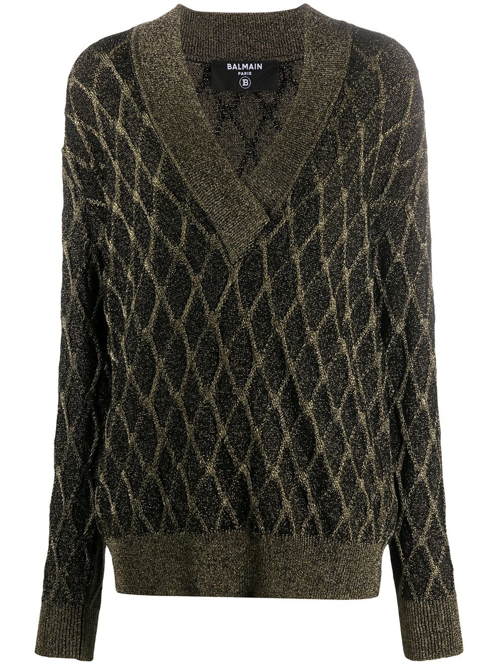 diamond knit cricket jumper - 1