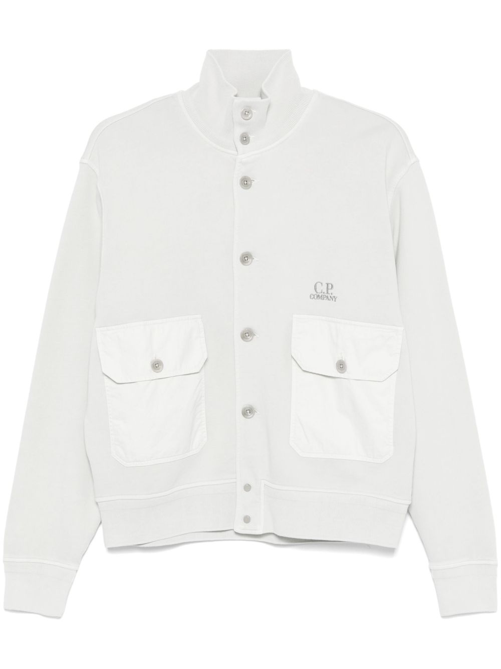 diagonal-fleece cotton sweatshirt - 1
