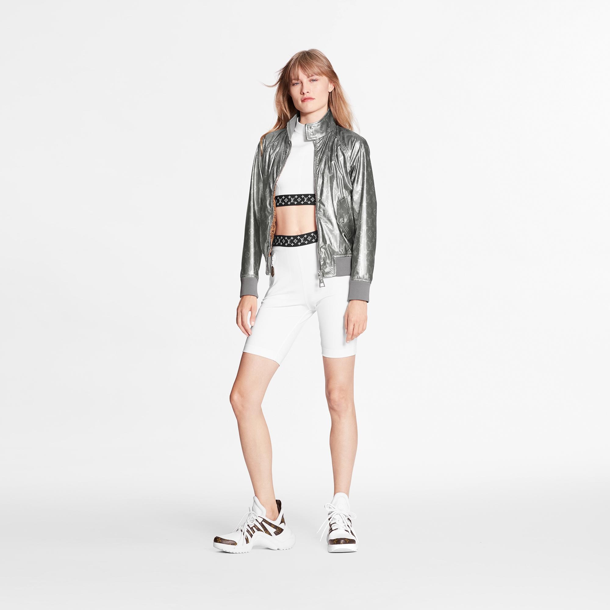 Metallic Monogram Lightweight Bomber Jacket  - 2