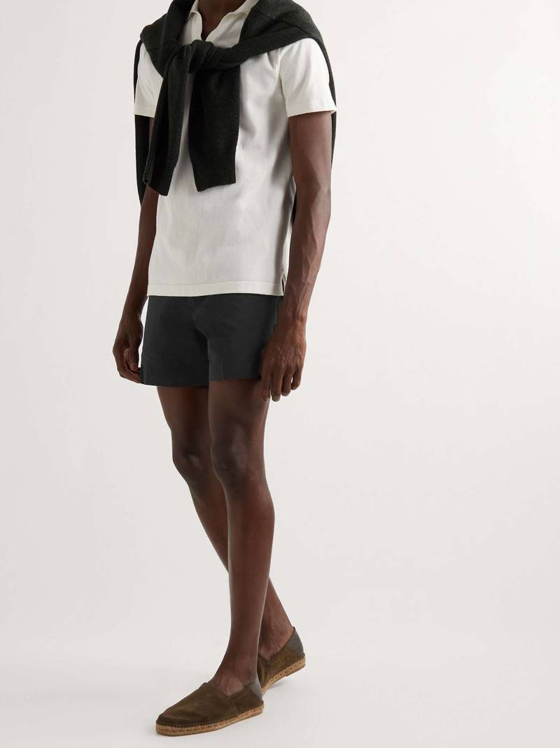 TOM FORD Straight-Leg Faille Shorts outlook