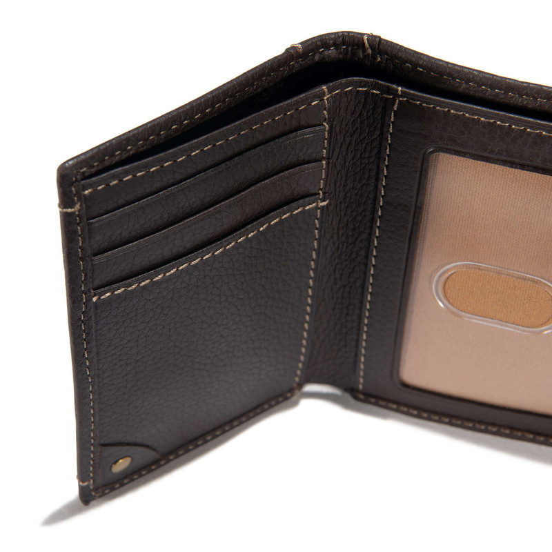 Milled Pebble Trifold Wallet 5
