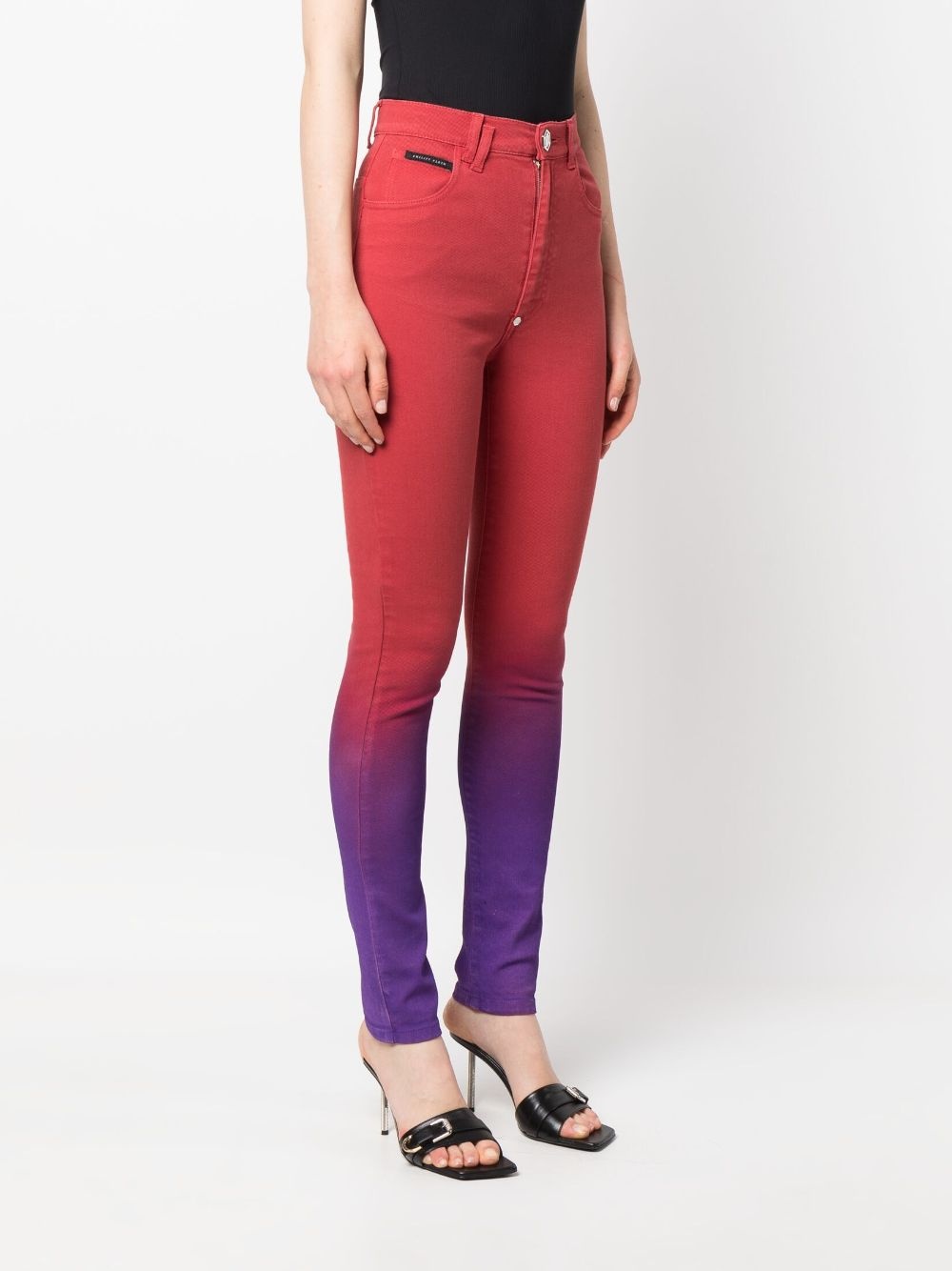 high-waisted ombré jeggings - 3