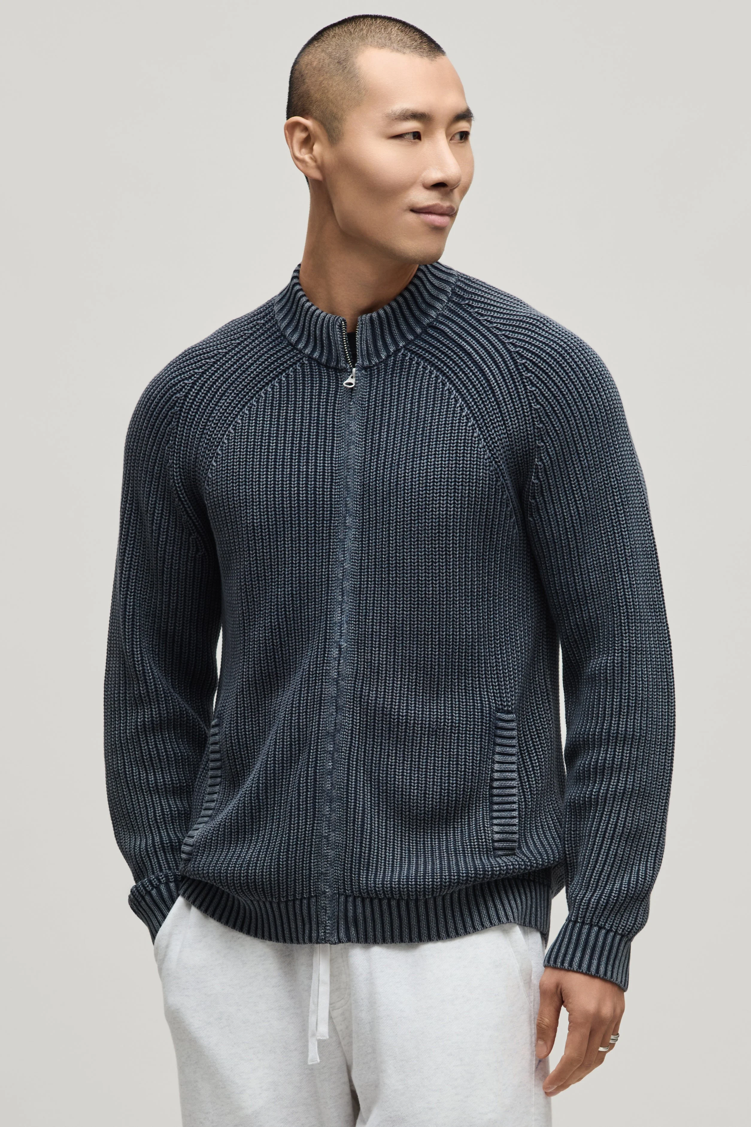 Sunbleach Zip Up Cardigan - 1