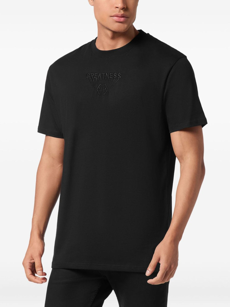 PHILIPP PLEIN embroidered-logo T-shirt outlook