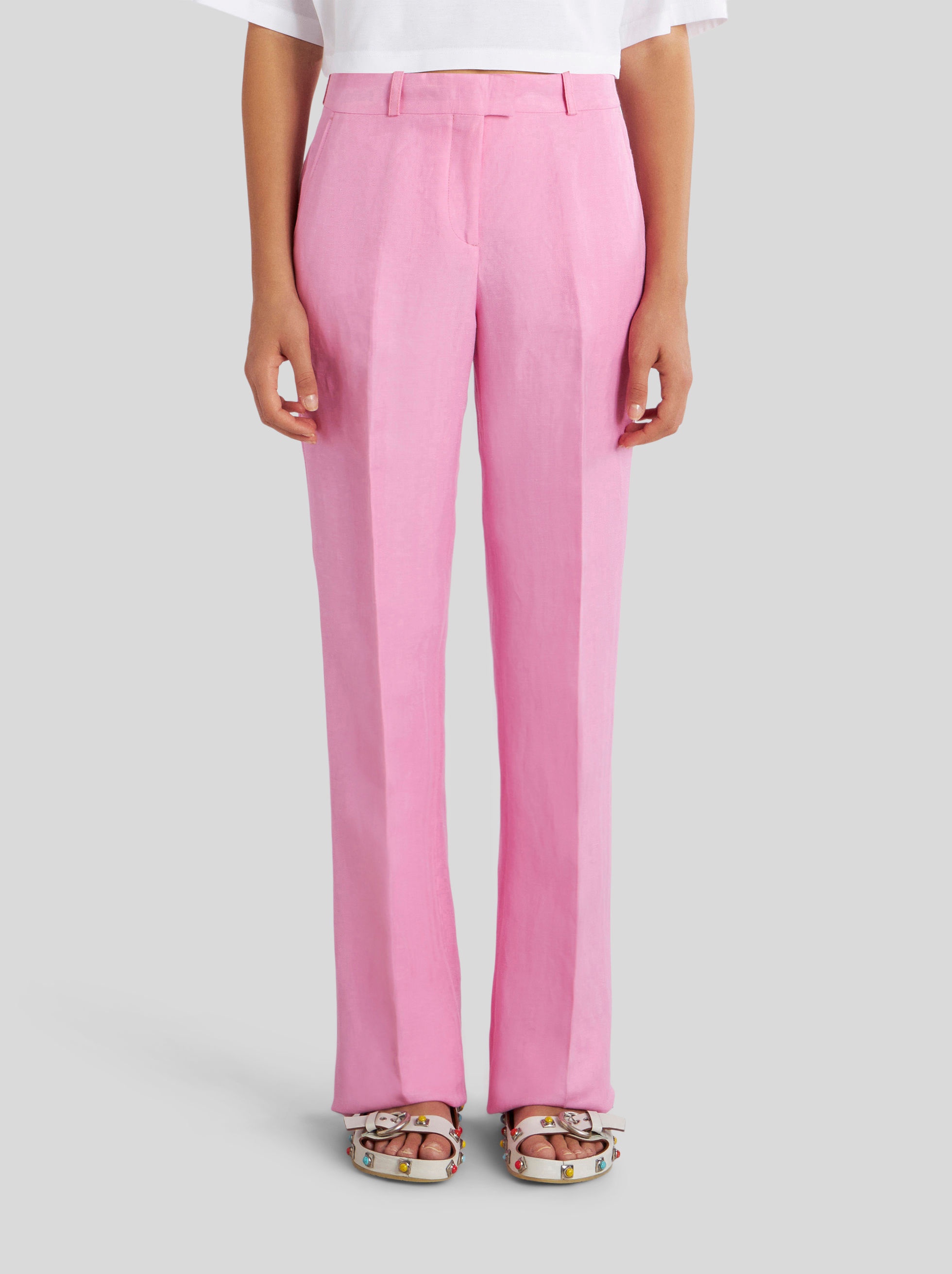 TAILORED LINEN AND SILK TROUSERS - 2