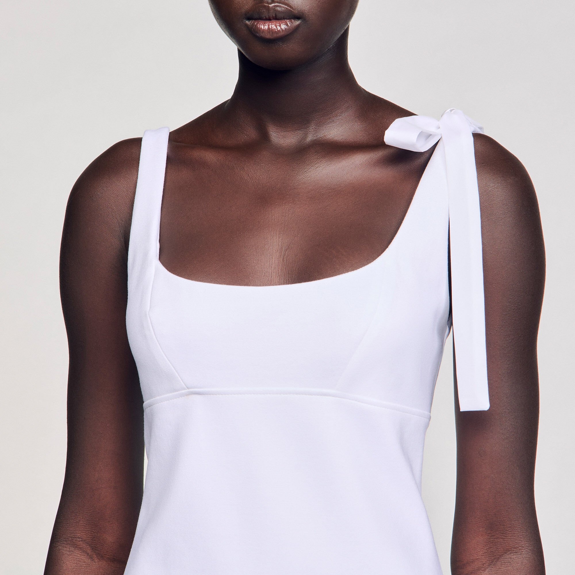 DUAL-MATERIAL MINI DRESS - 3