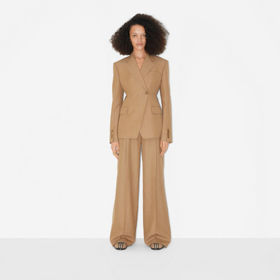Burberry Pleated Wool Wide-leg Trousers outlook