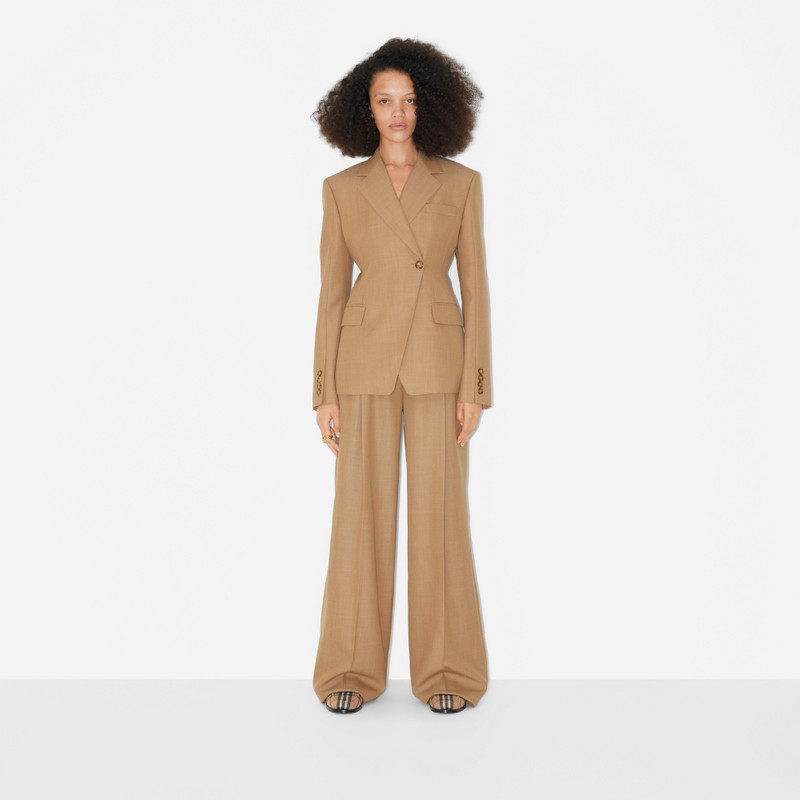 Burberry Pleated Wool Wide-leg Trousers outlook