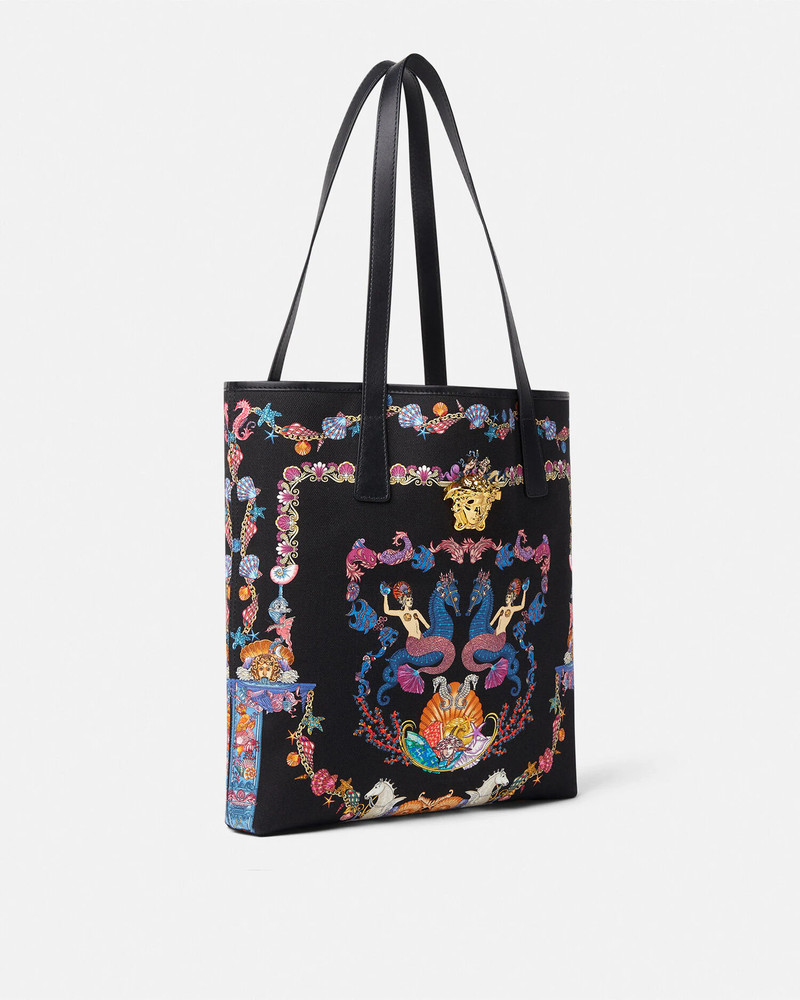 VERSACE Coral Theatre La Medusa Canvas Tote Bag outlook