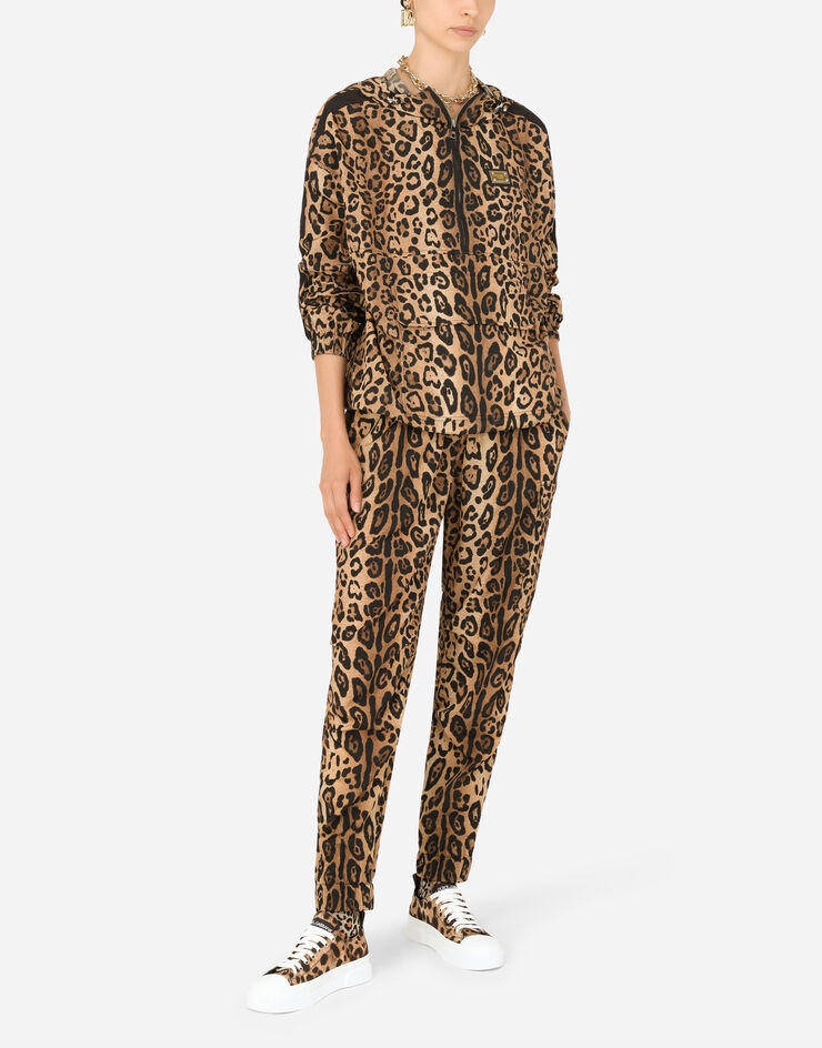 Leopard-print nylon pants - 6