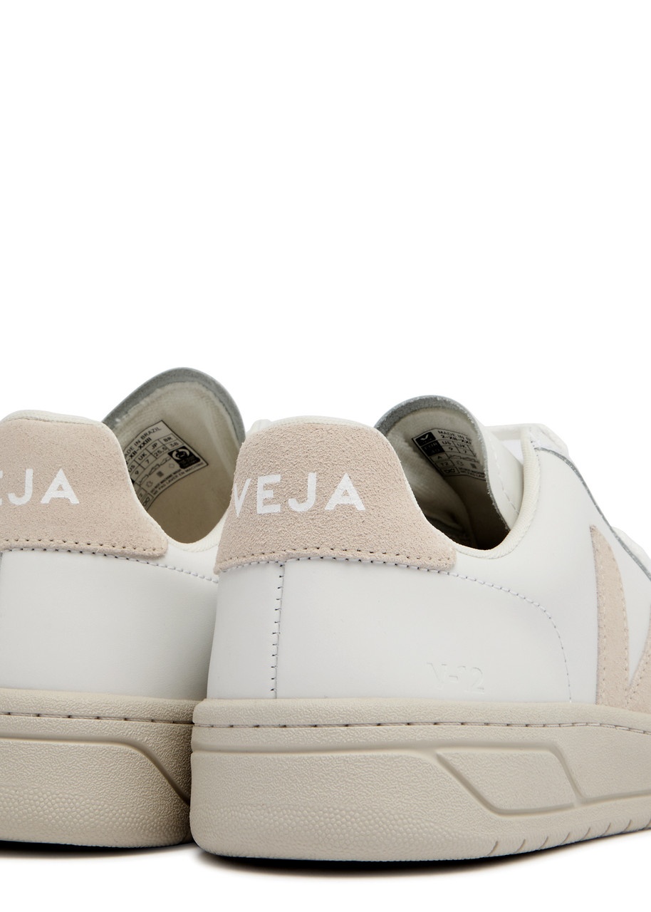 Veja V-12 Panelled Leather Sneakers - 4