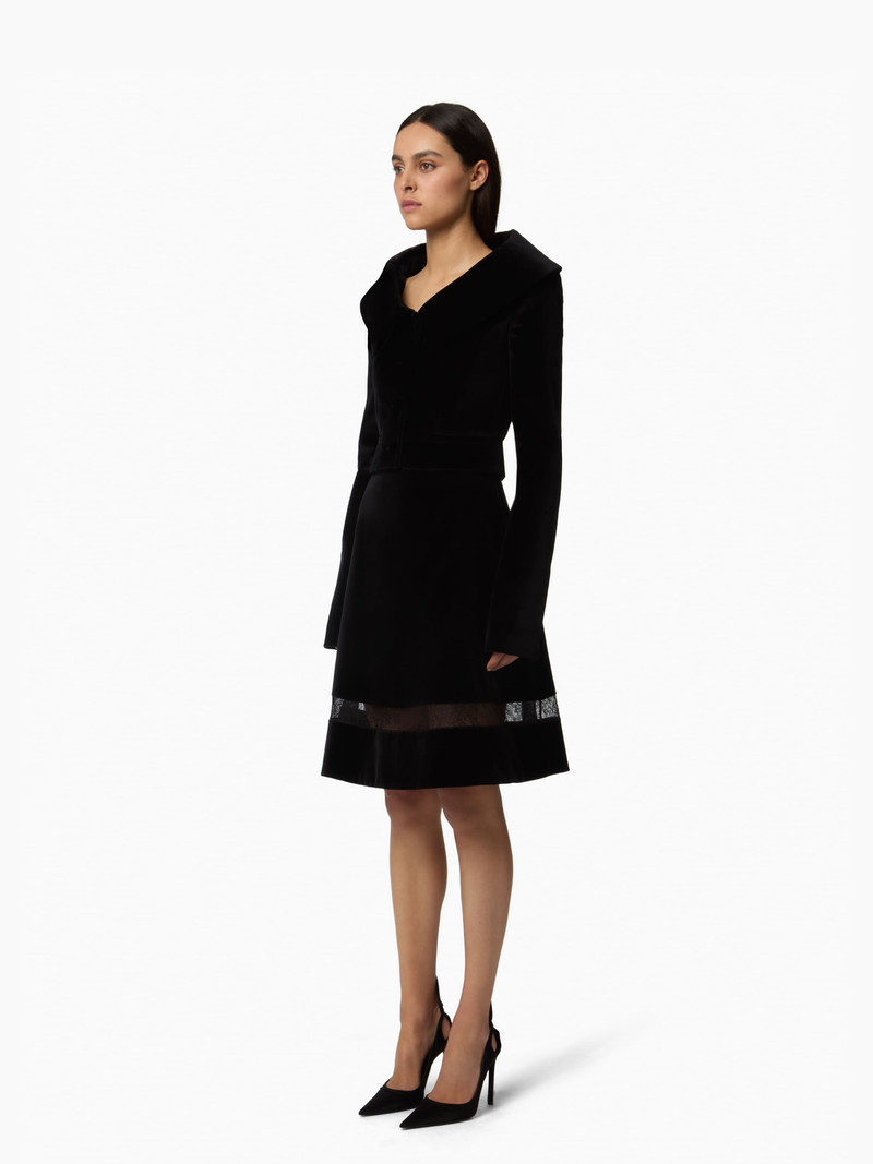 NINA RICCI Wide Collar Velvet Jacket outlook