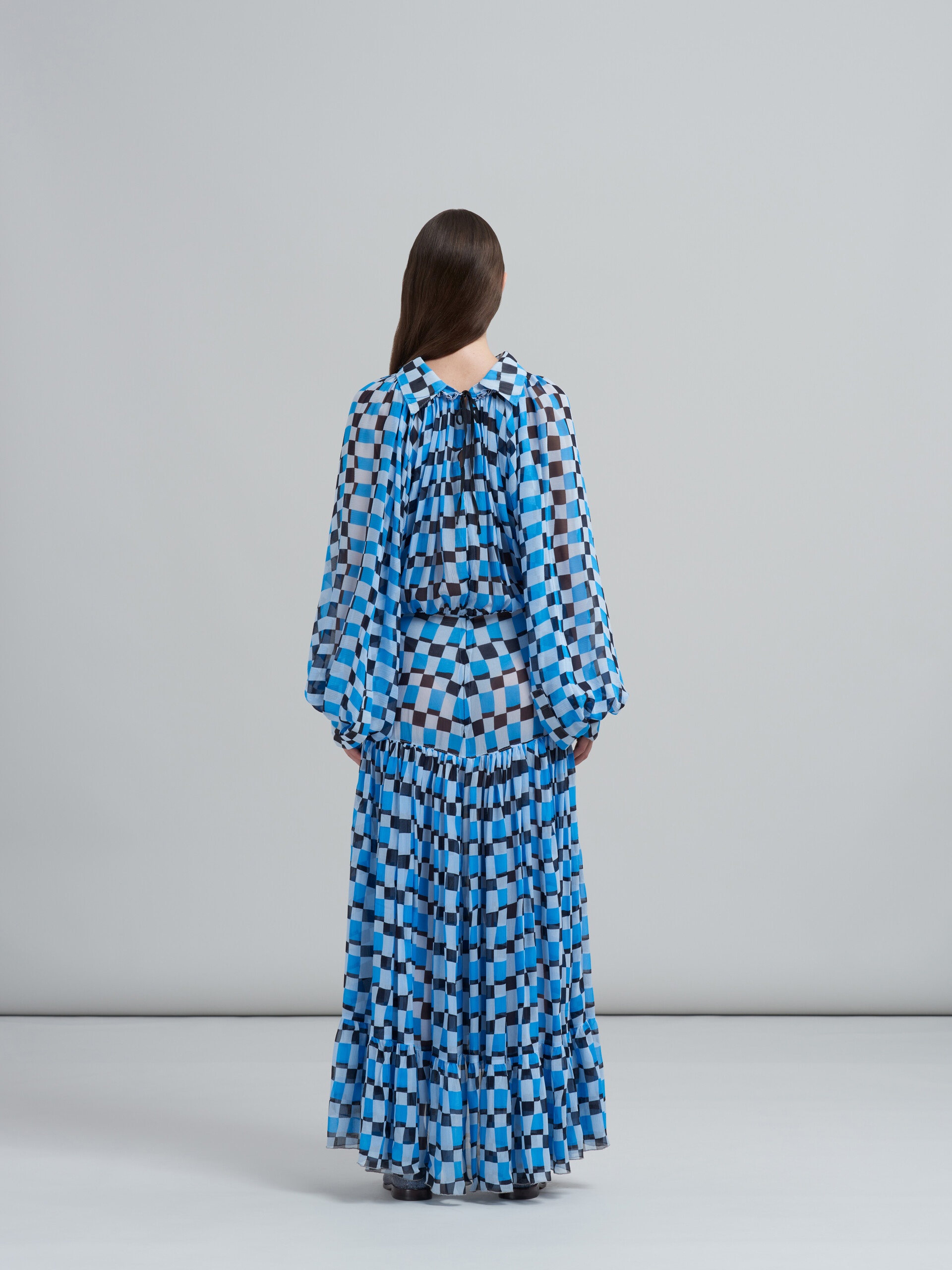 ICONIC DAMIER CREPON DRESS - 3