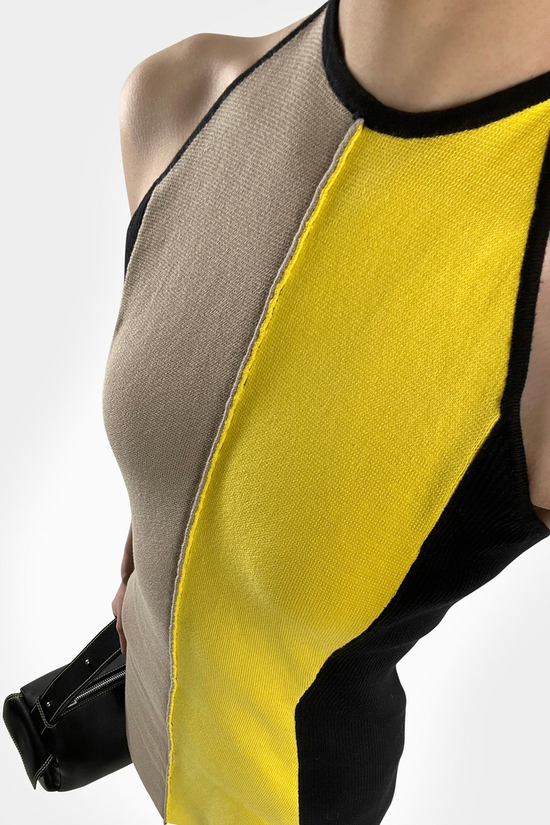 KNIT SHORT DRESS / multicolor 3