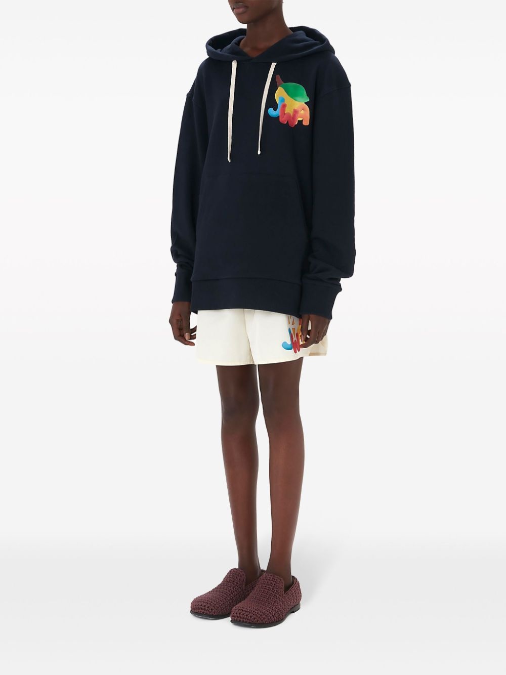 JWA Lemon-print cotton hoodie - 2