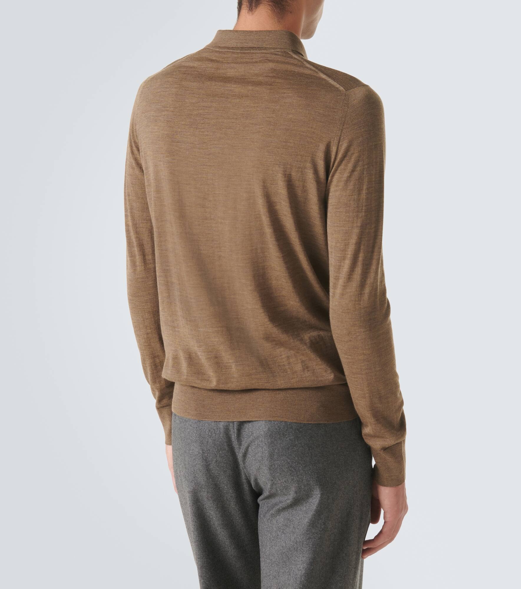 Virgin wool polo sweater - 4
