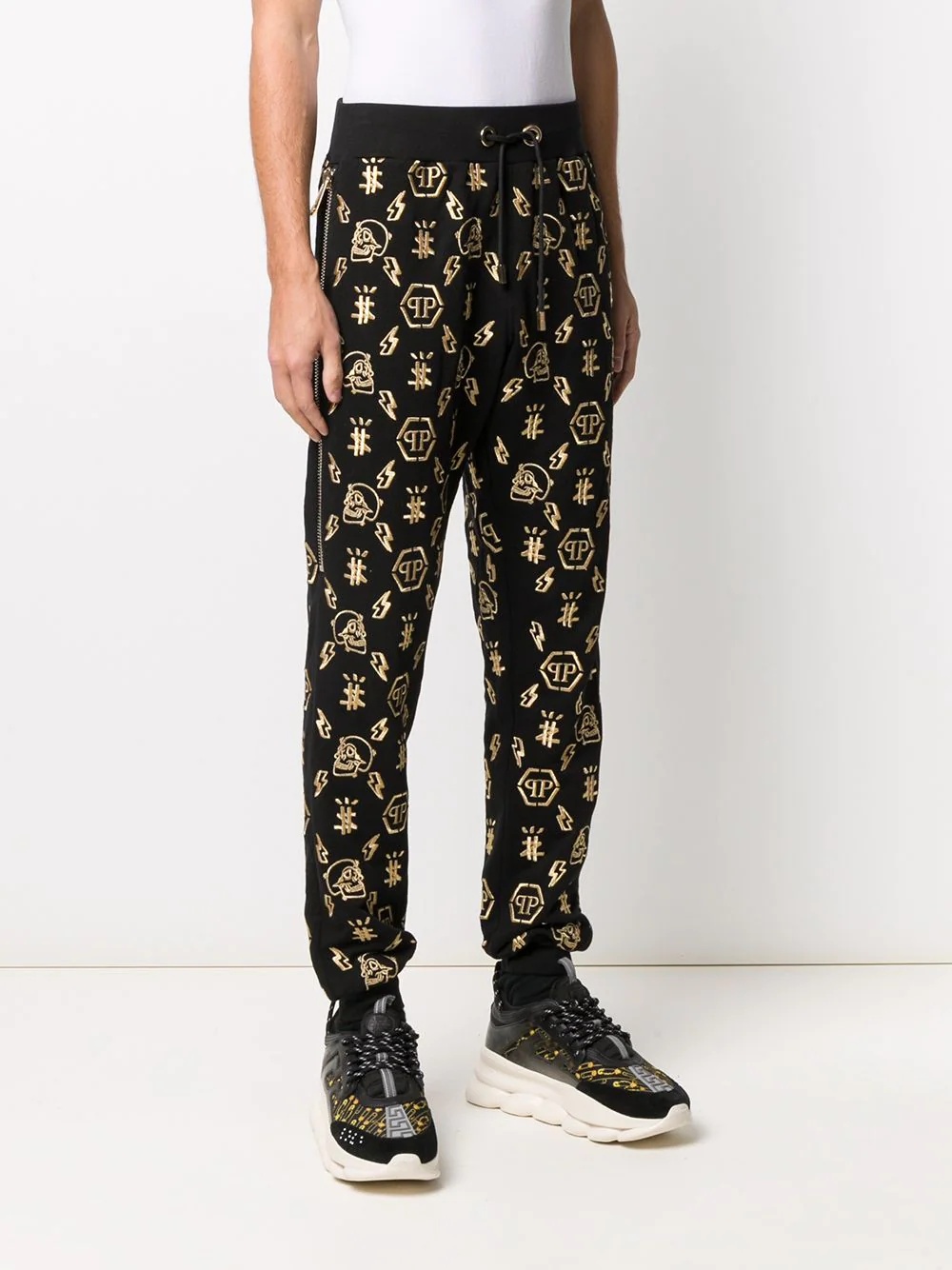 monogram-print track trousers - 3