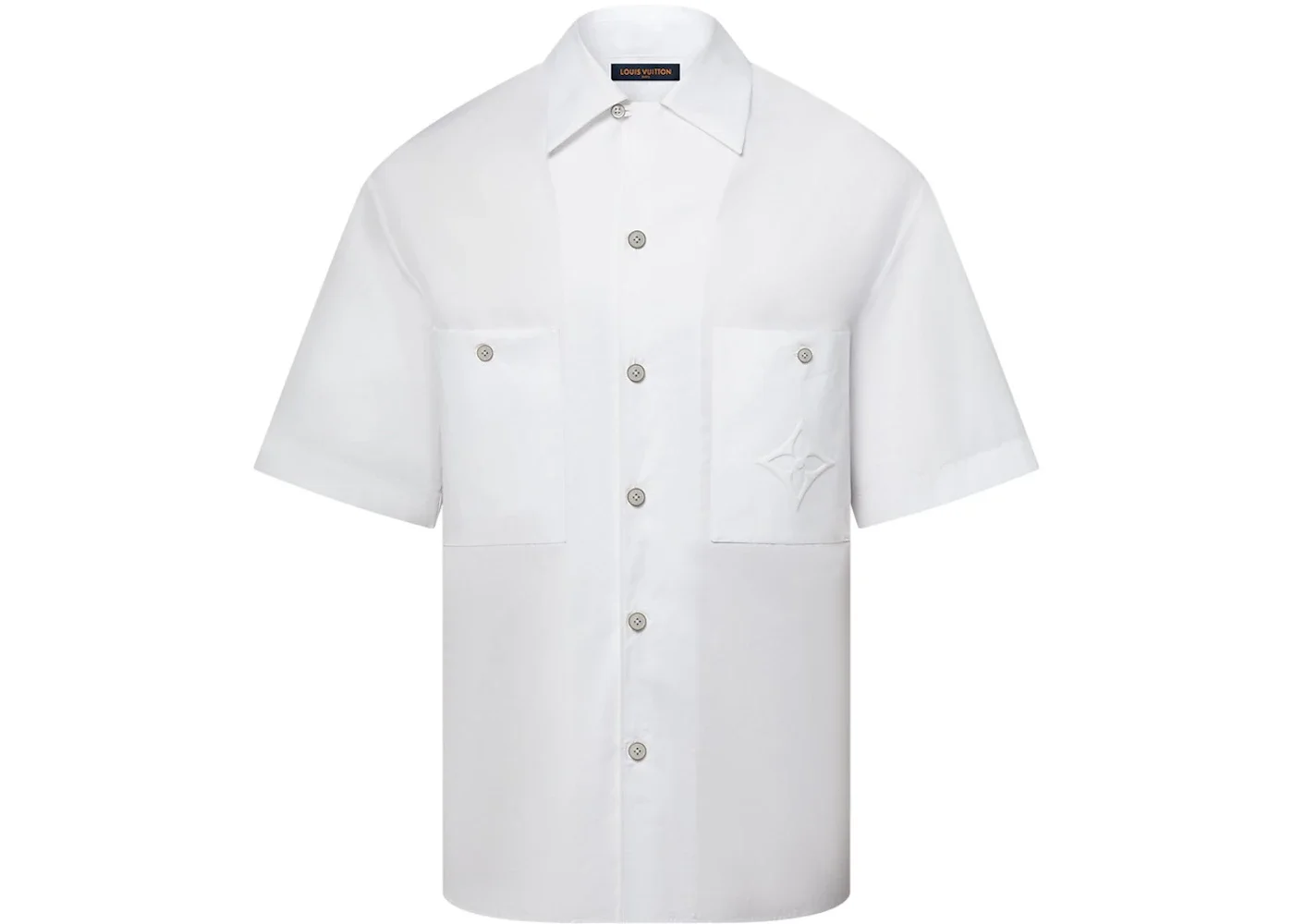 Louis Vuitton Signature Short-Sleeved Cotton Shirt White - 1