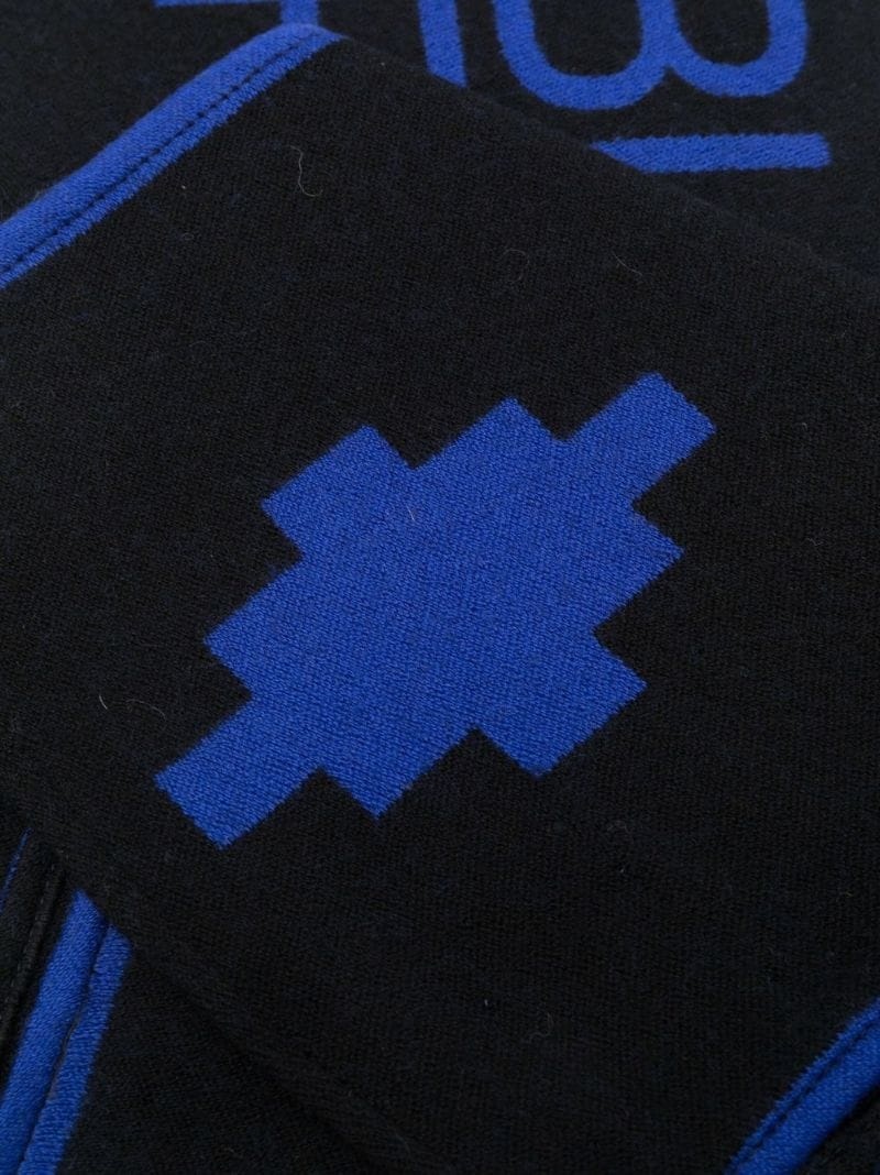 logo-knit scarf - 3