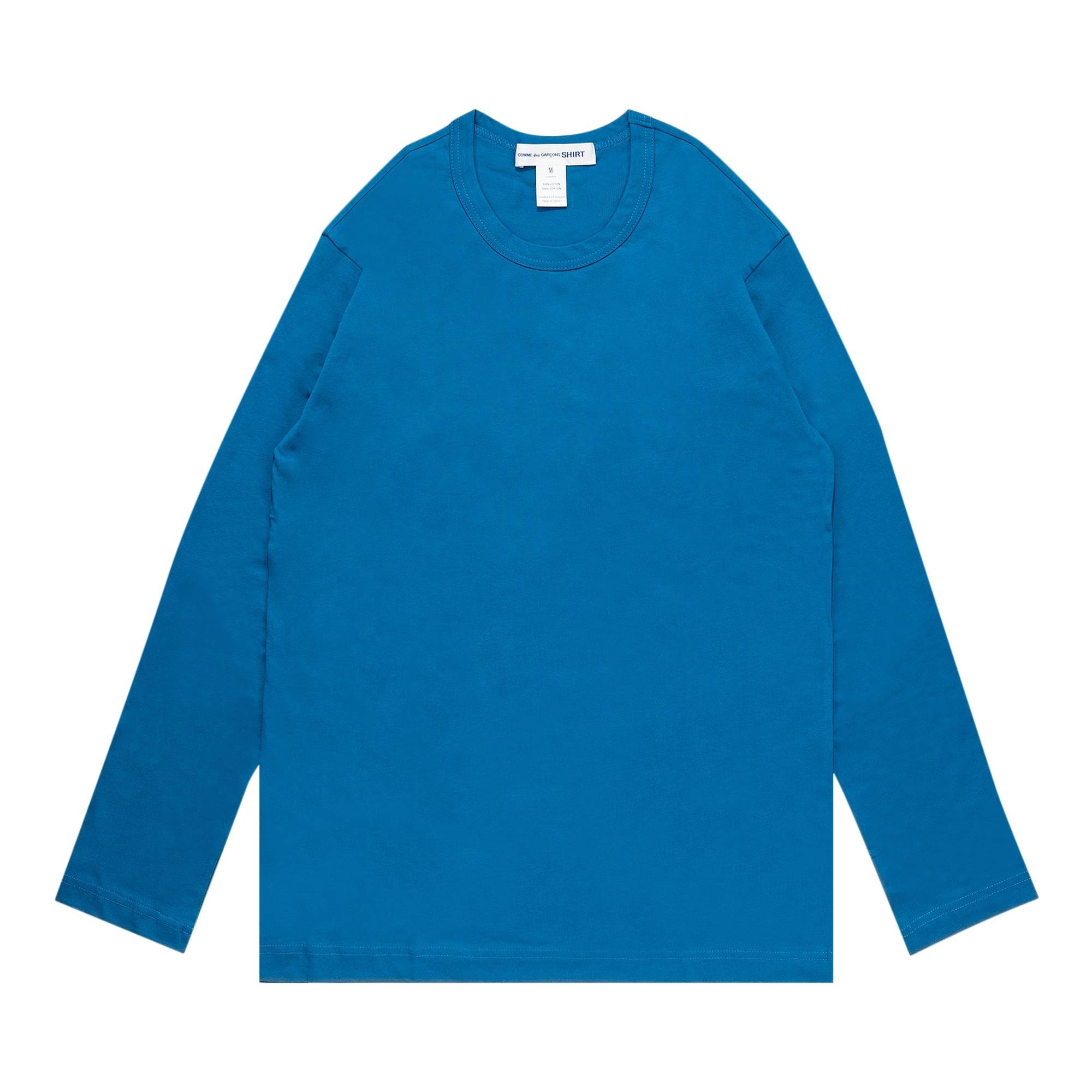 Comme des Garçons SHIRT Rear Logo Long-Sleeve T-Shirt 'Blue' - 1
