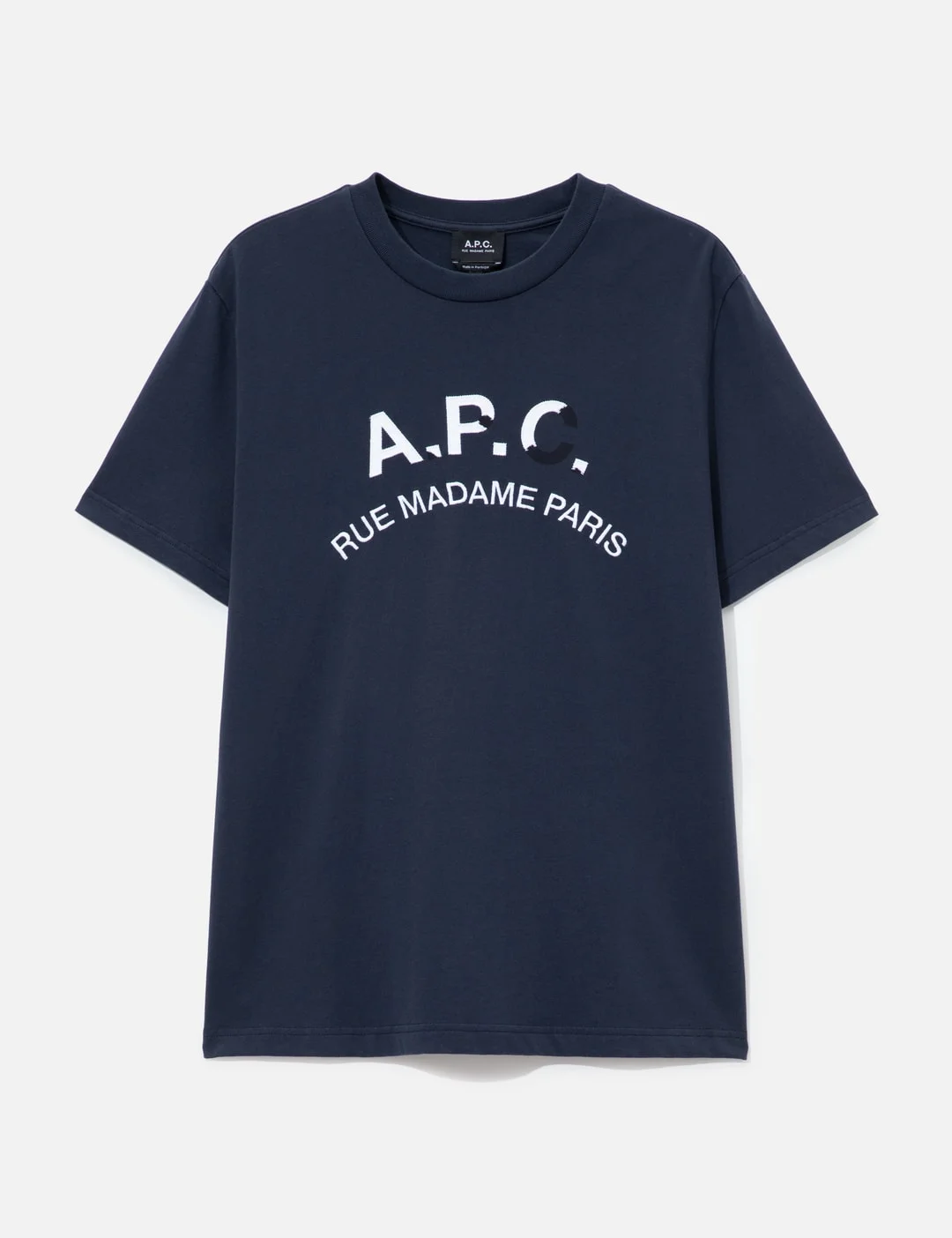 T-SHIRT WITH VINTAGE-EFFECT A.P.C. LOGO - 1