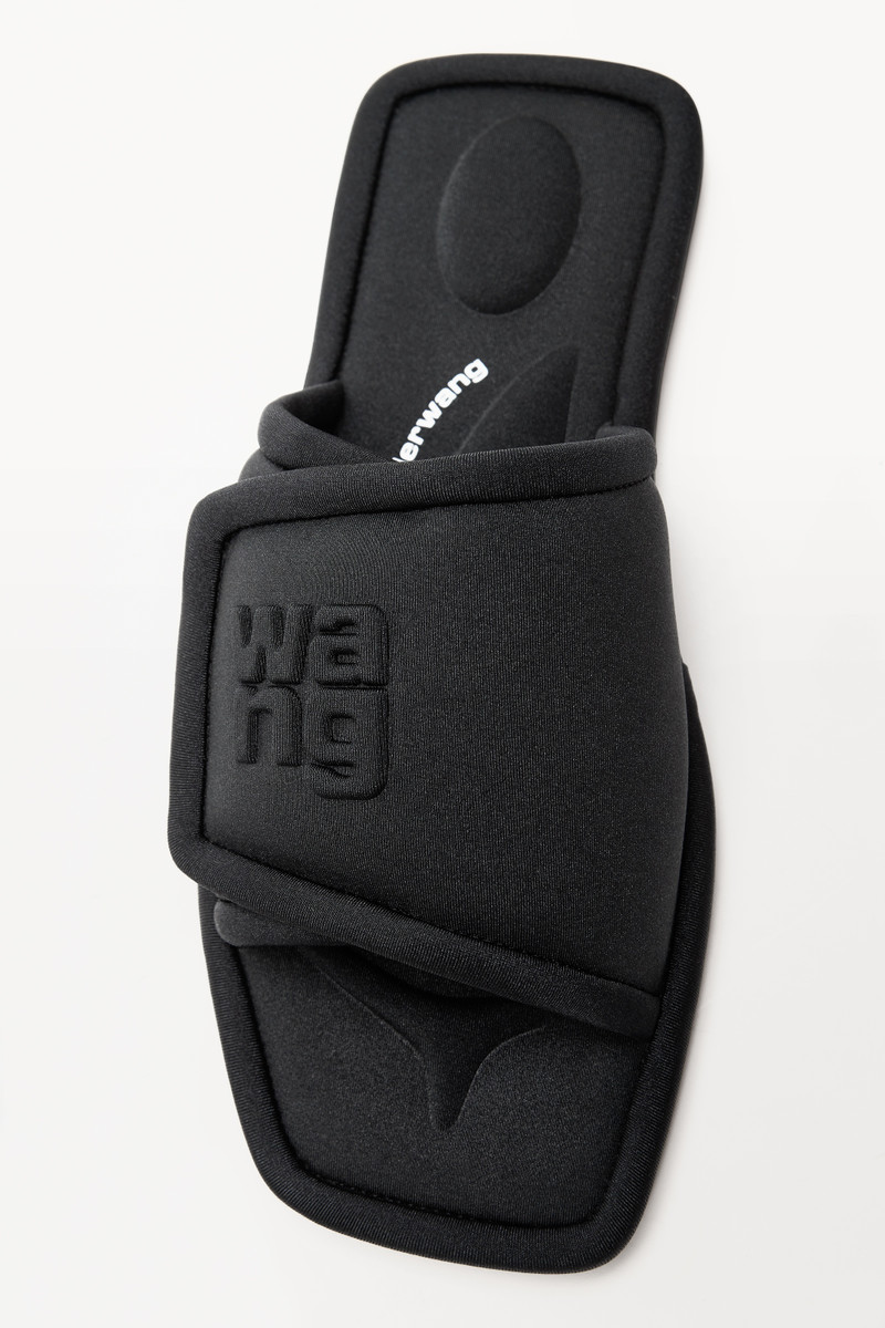 Alexander Wang LANA PADDED LOGO FLAT SLIPPER IN LYCRA outlook