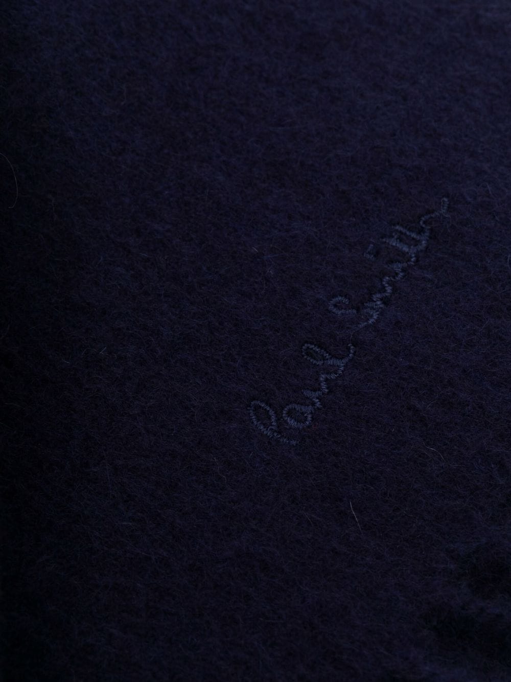 embroidered-logo cashmere scarf - 3