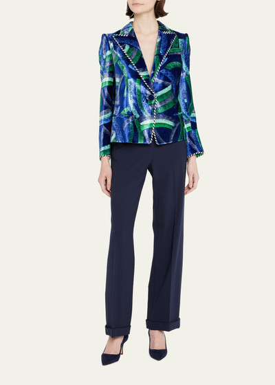 GIORGIO ARMANI Geometry Velvet Jacket outlook