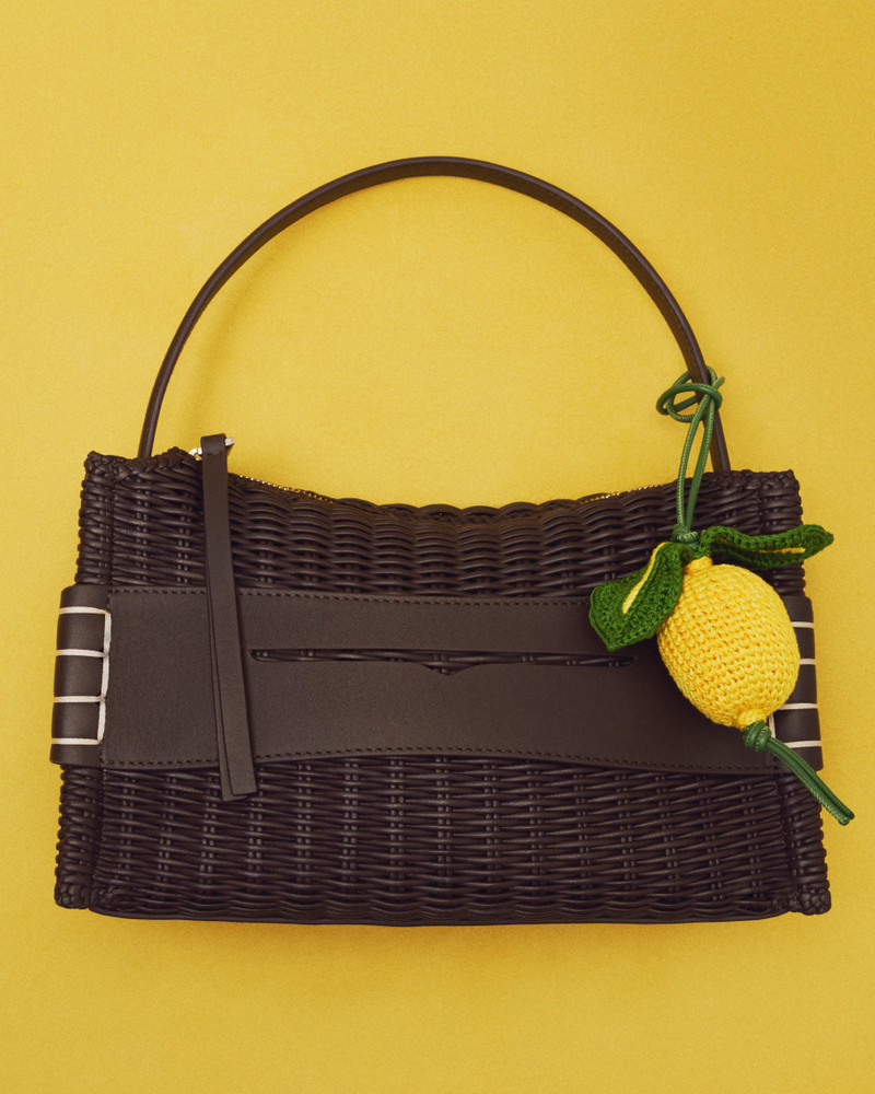 JW Anderson LOAFER BAG IN CHOCOLATE BROWN WOVEN LEATHER outlook