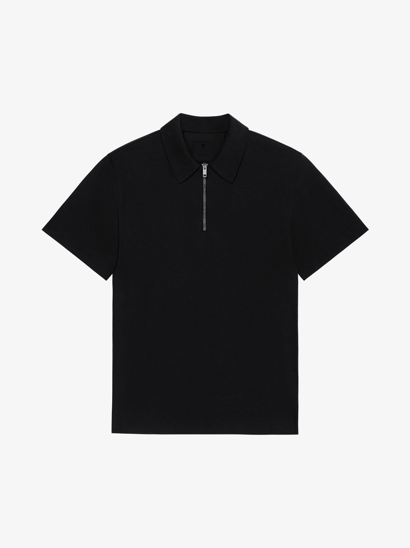 ZIPPED POLO SHIRT IN COTTON 1