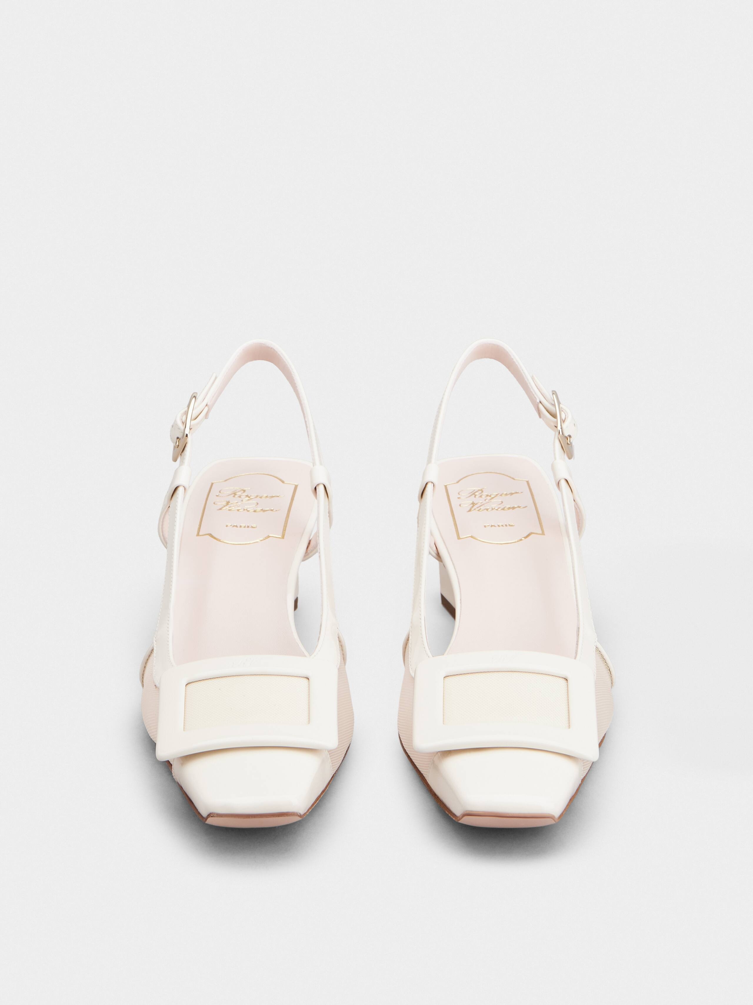 Belle Vivier Slingback Pumps in mesh fabric - 7