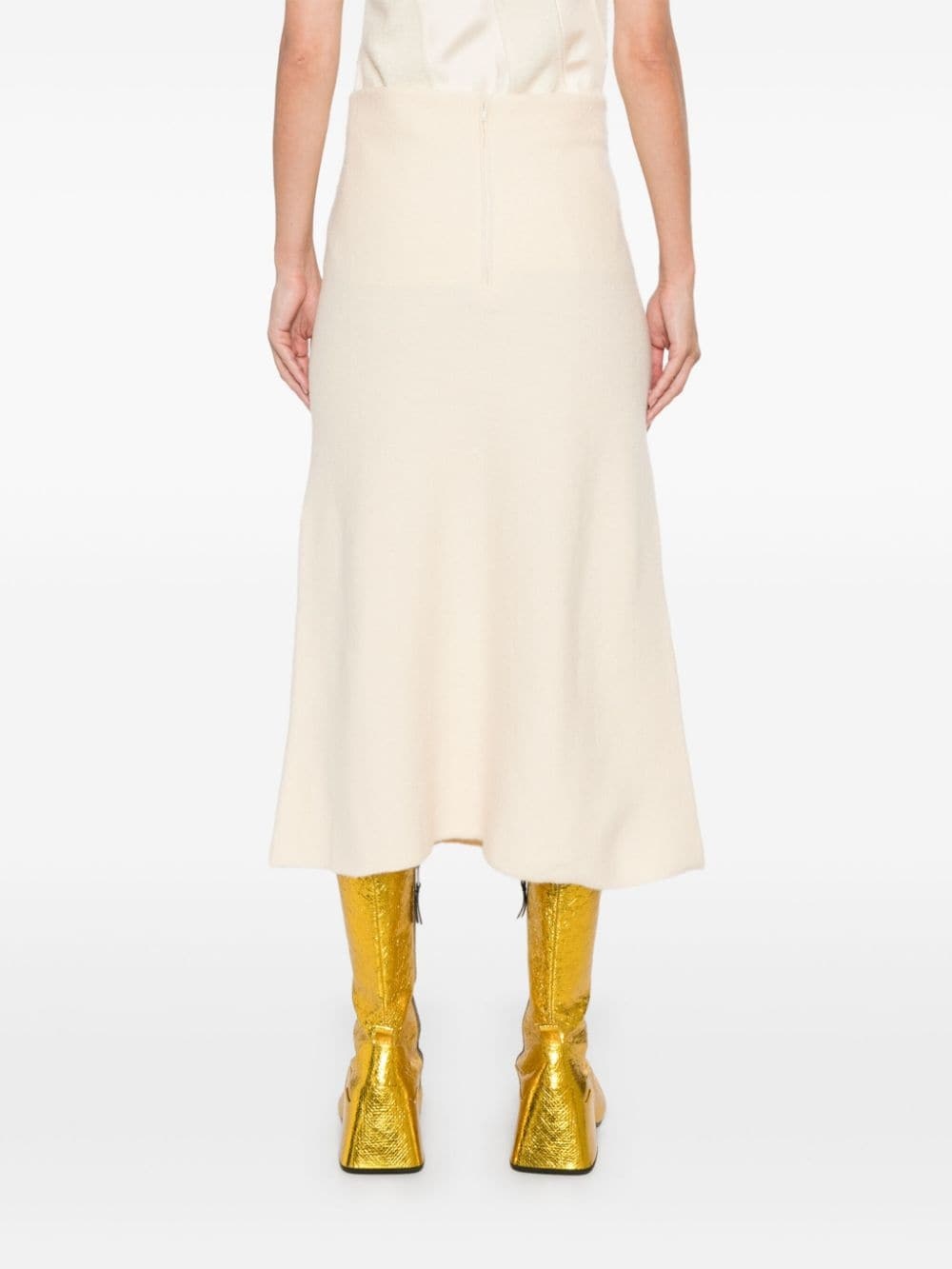 boiled wool midi skirt - 4