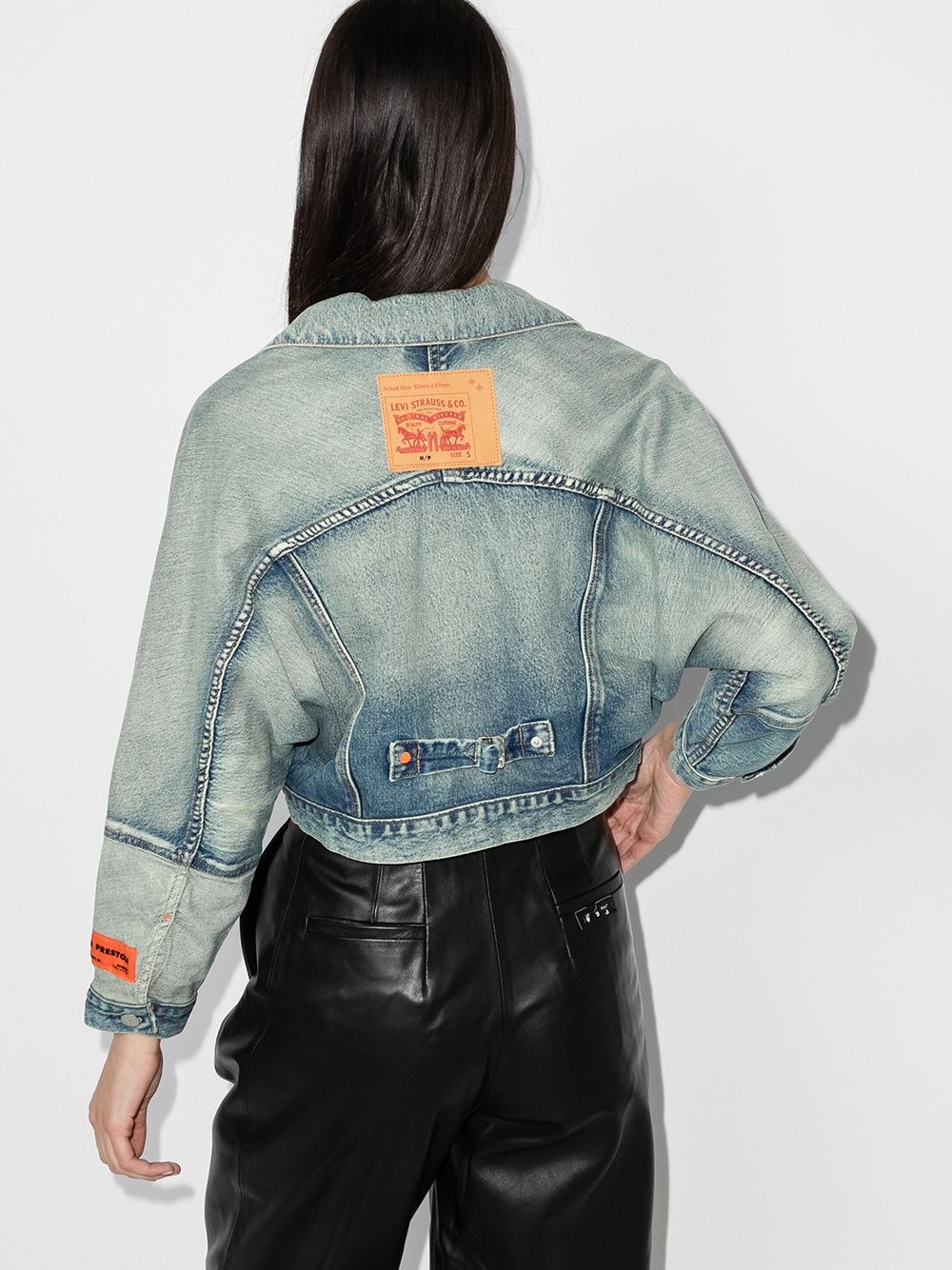 x Levi's cropped denim jacket - 3