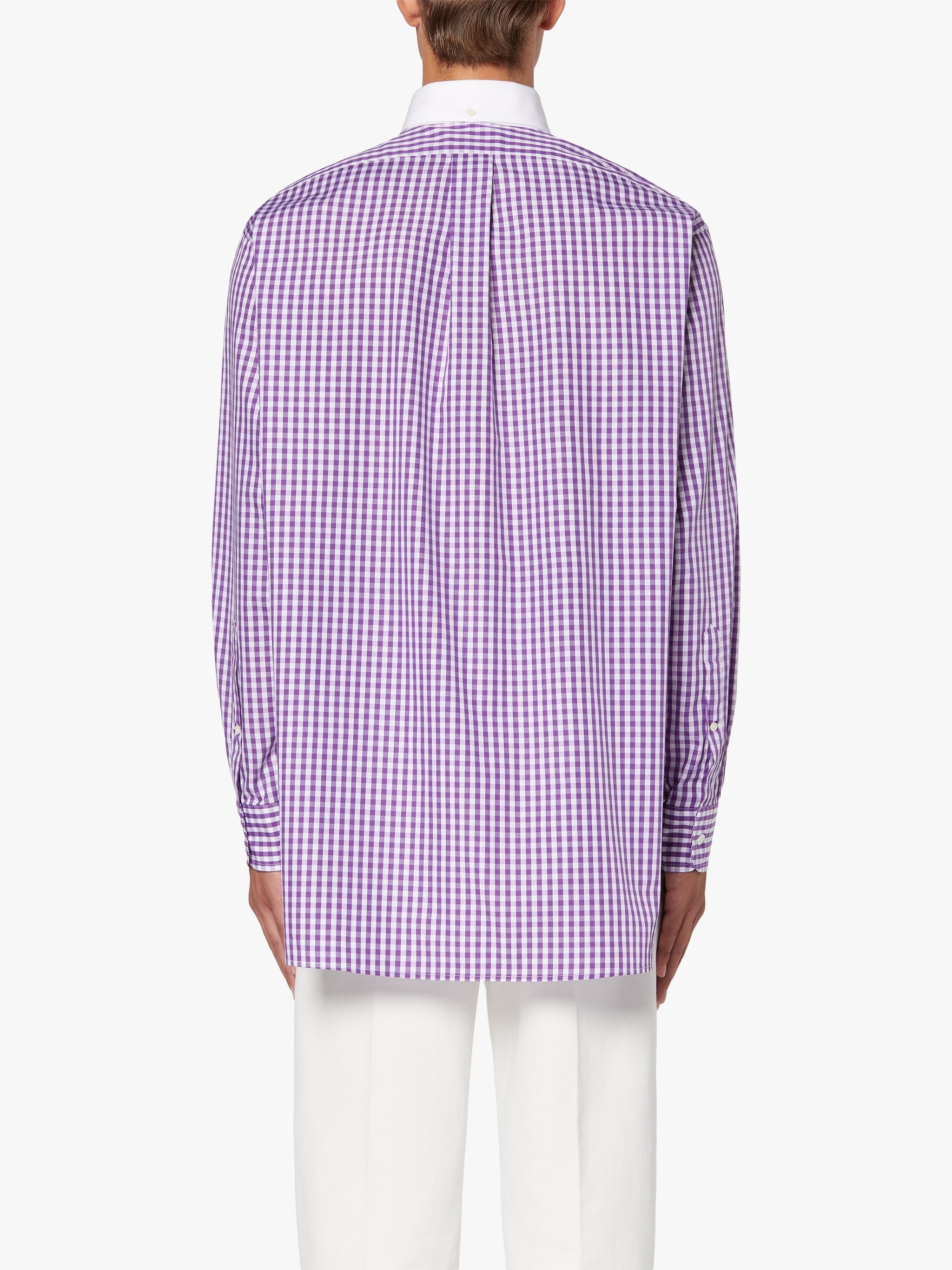 ROMA PURPLE CHECK BUTTON DOWN SHIRT | GSC-105 - 4