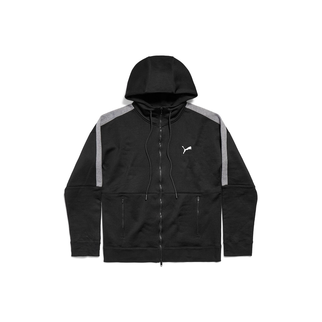 Balenciaga I Puma Hooded Tracksuit Jacket in Black/dark Heather Grey - 1