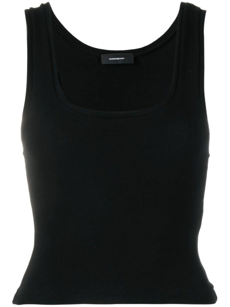 Black Sleeveless Vest Top 1
