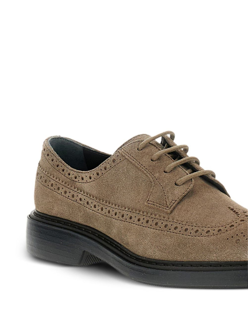 suede perforated-details oxford shoes 4