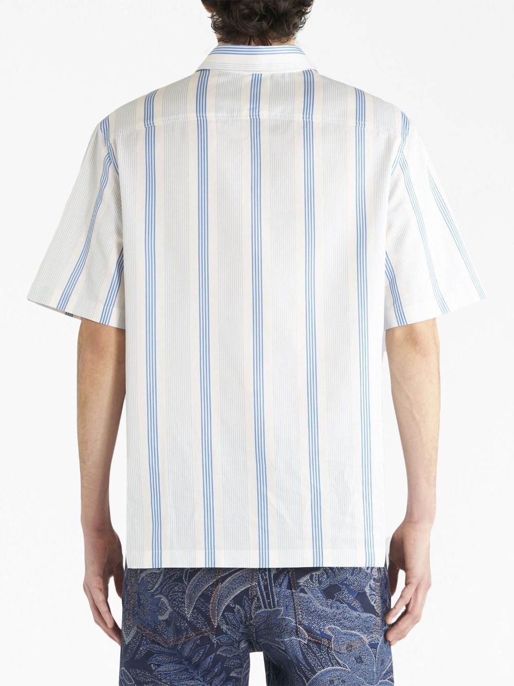Pegaso logo-embroidered cotton shirt - 3