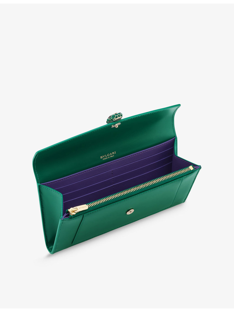 BVLGARI Serpenti Forever Leather Wallet outlook