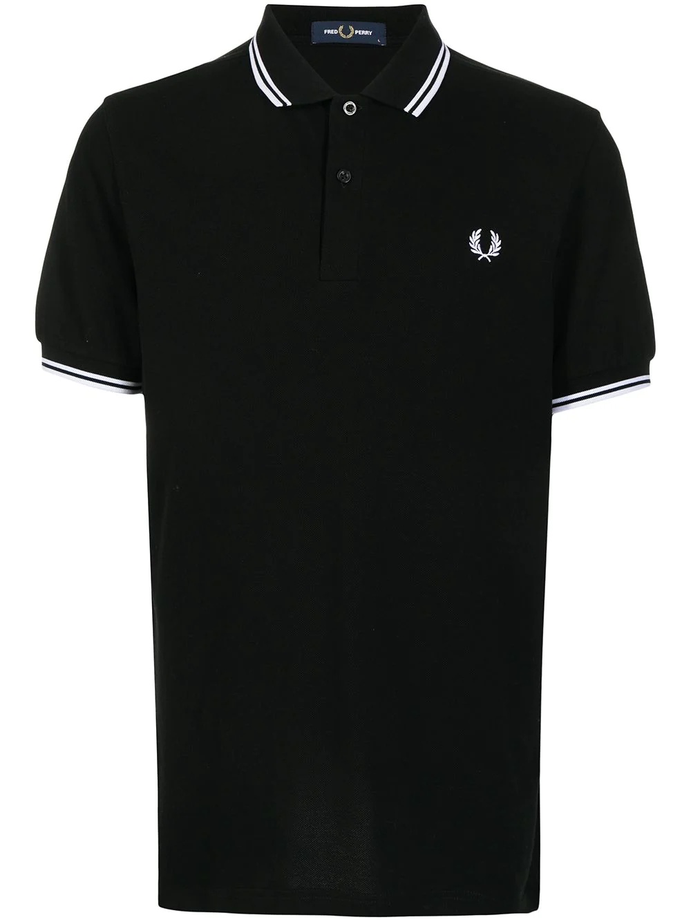 logo-embroidered polo shirt - 1