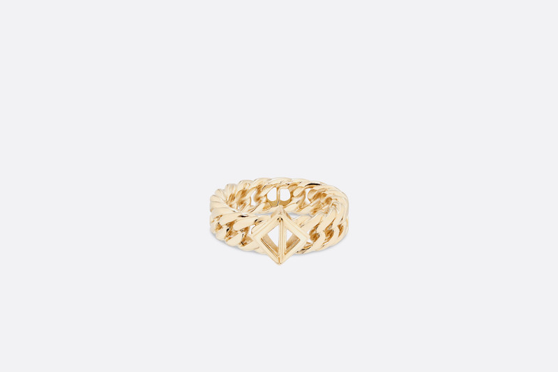 Dior CD Diamond Chain Link Ring outlook