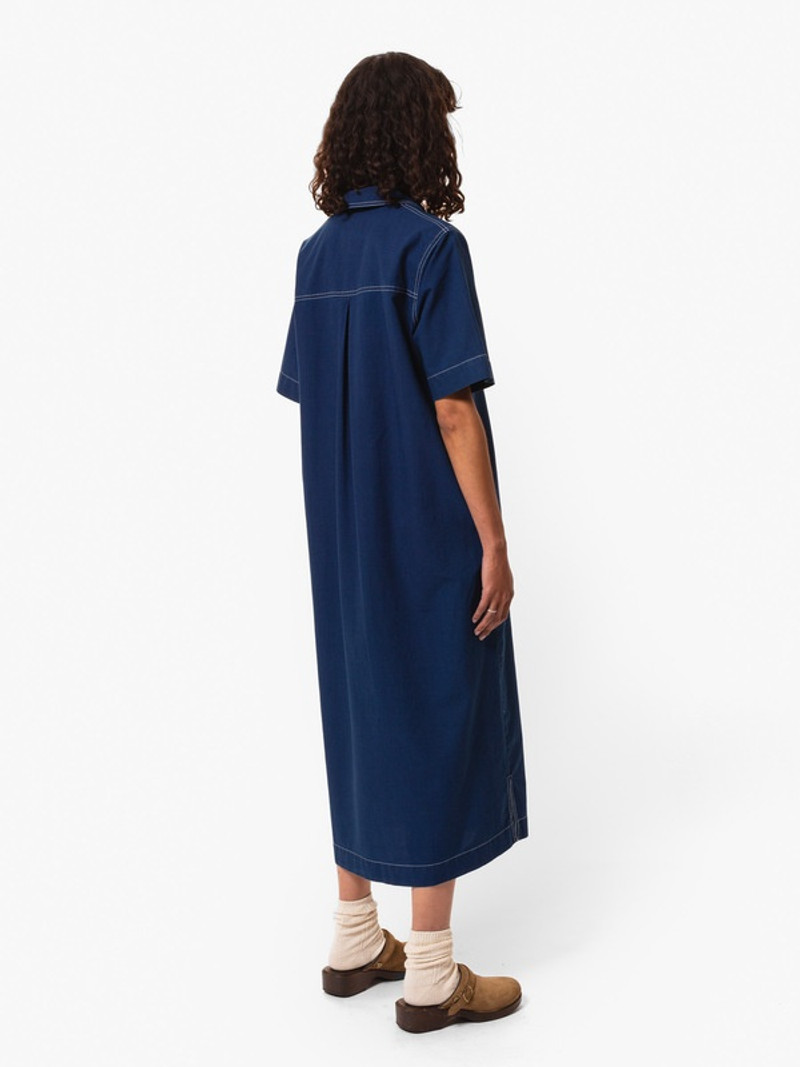 Danielle Indigo Cotton Dress Blue 3