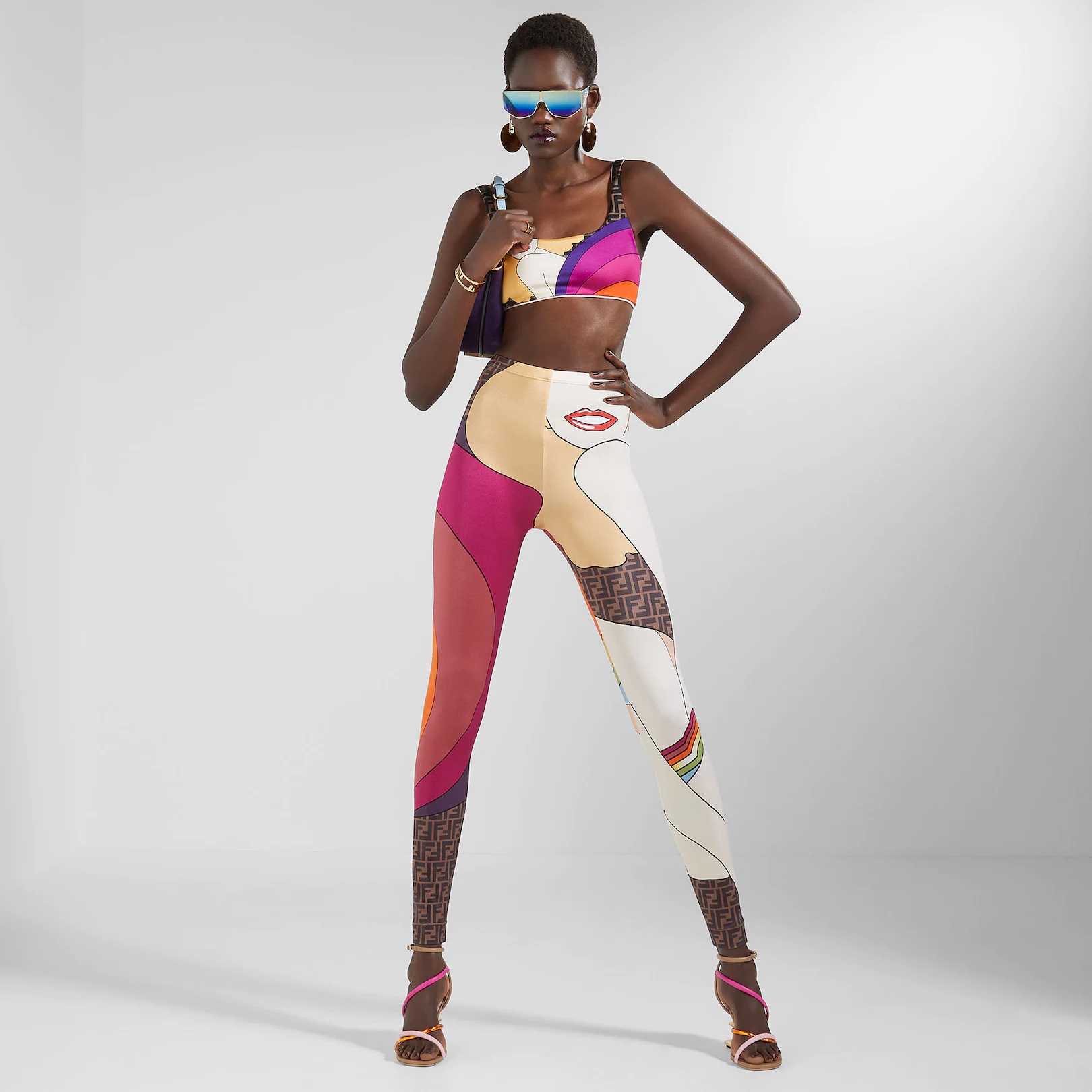 Multicolor Lycra® leggings - 4