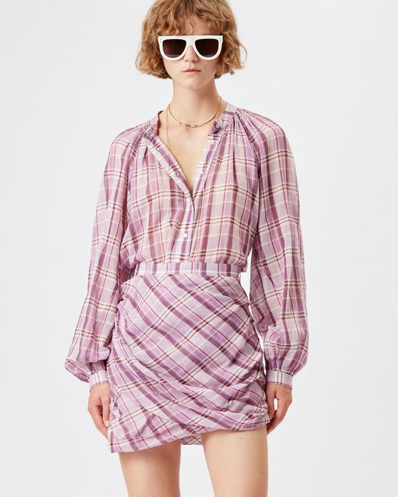 BIRDY MINI CHECKED SKIRT - 4