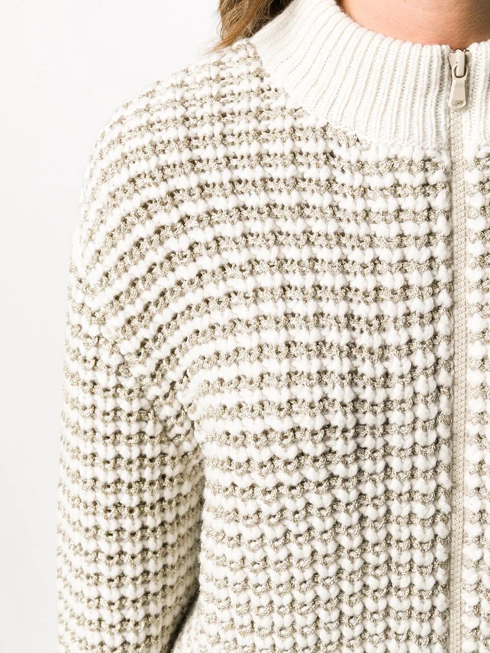 waffle knit cardigan  - 5