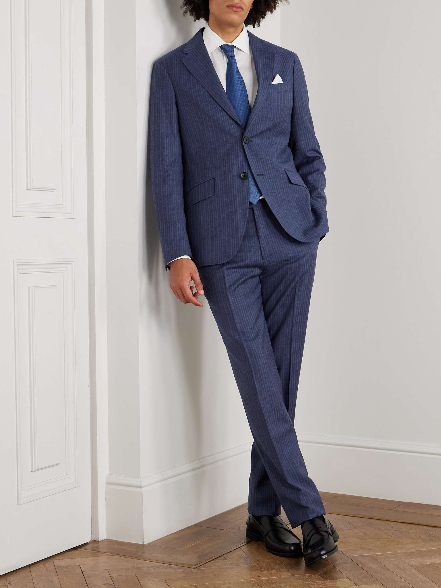 Roma Pinstriped Wool Suit - 2