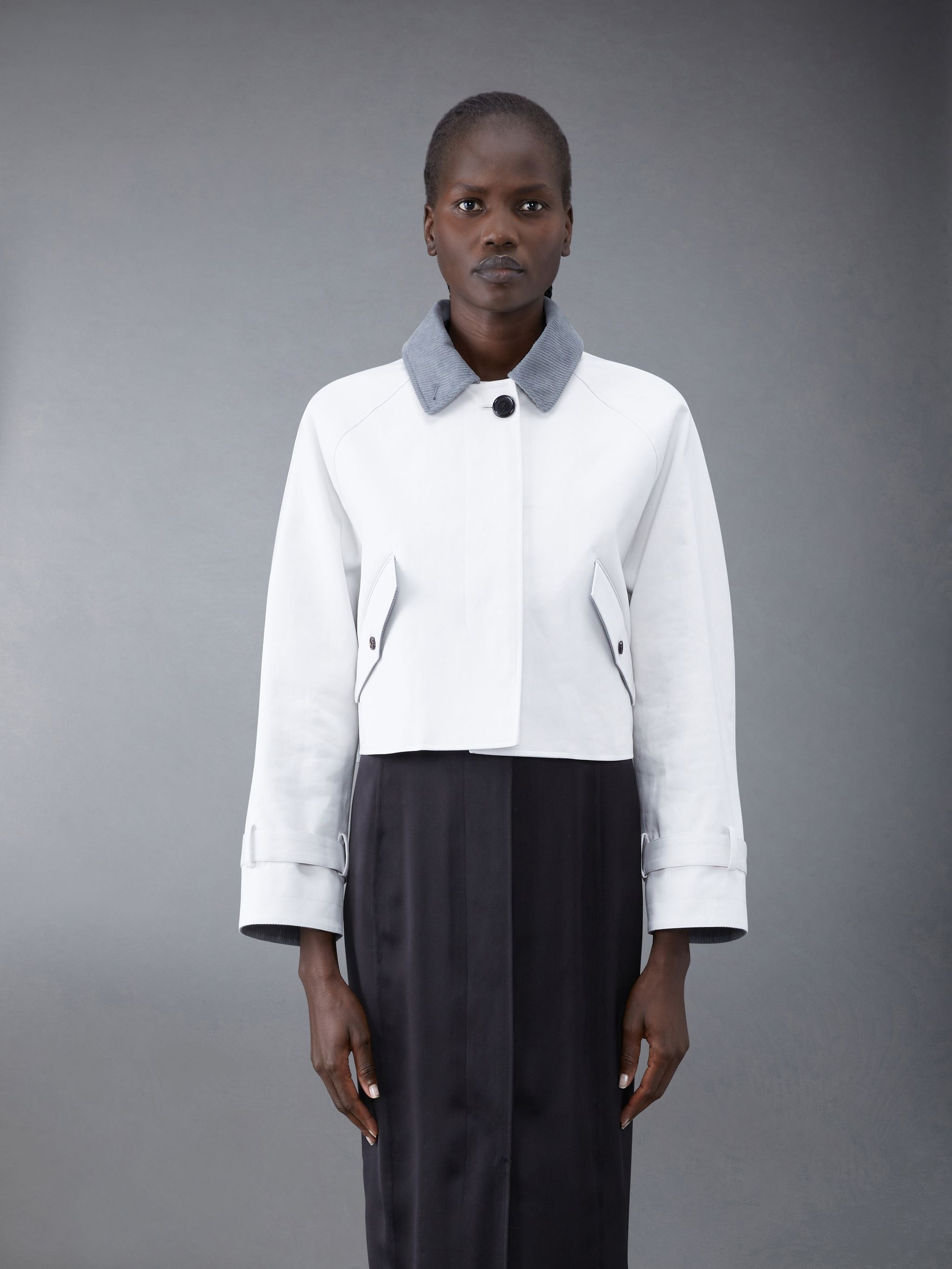 Mackintosh Removable Tie Hood Cropped Car Coat - 6