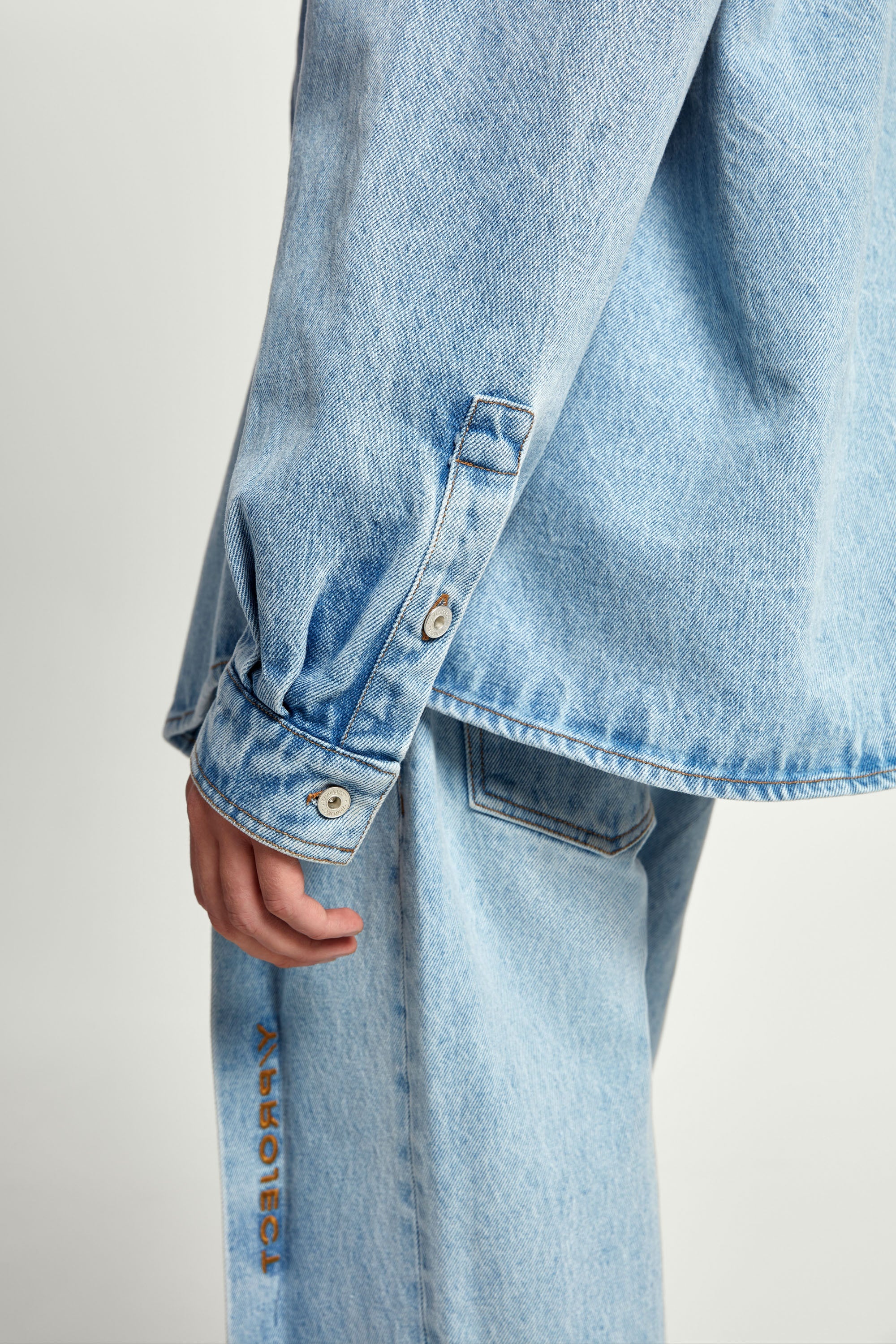 Pinched Logo Denim Shirt - 10